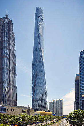 A photo of the Shanghai Tower in China
