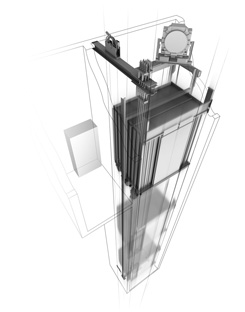 machine room less elevator drawings